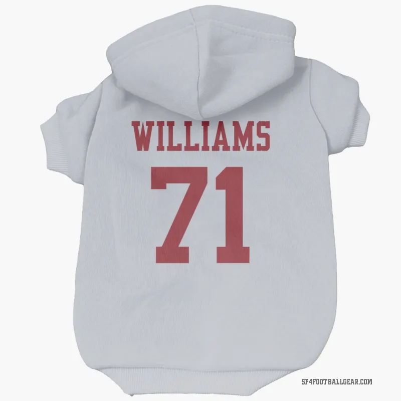 Trent Williams  White San Francisco 49ers  Cat & Dog Pet Hoodie