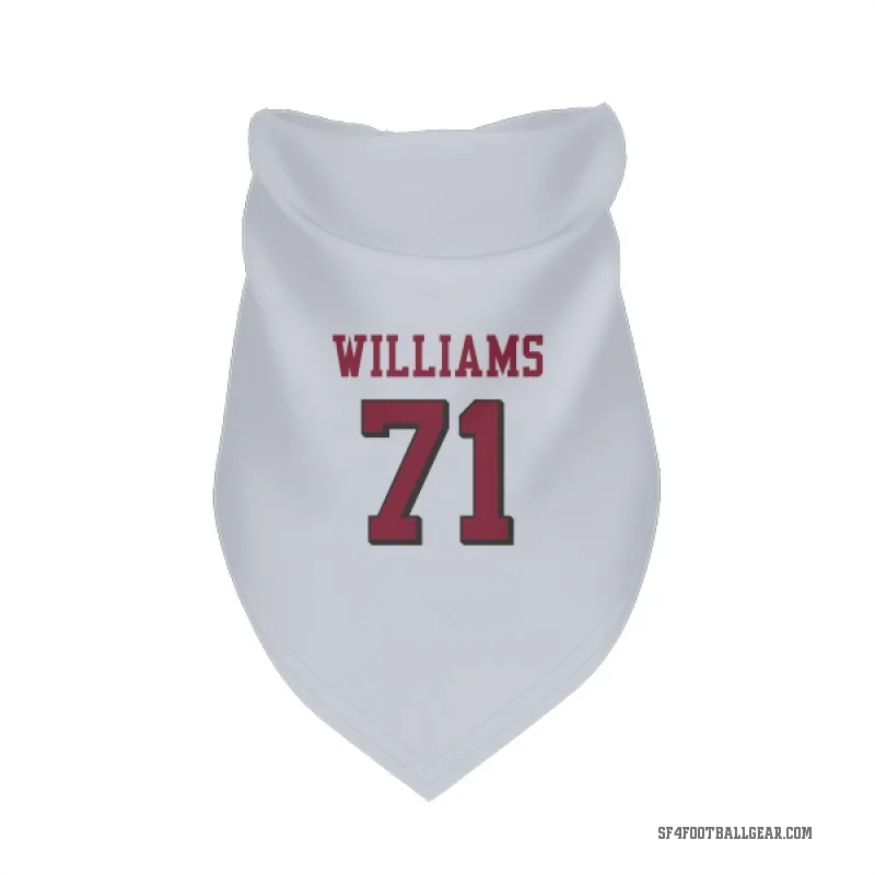 Trent Williams  White San Francisco 49ers  Rush Cat & Dog Pet Bandana