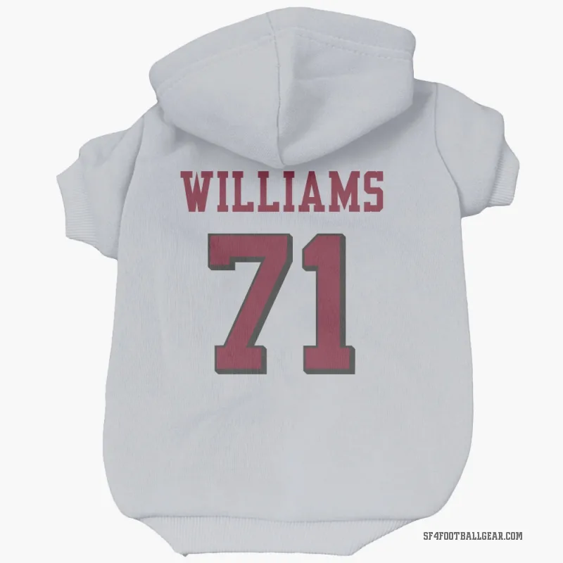 Trent Williams  White San Francisco 49ers  Rush Cat & Dog Pet Hoodie