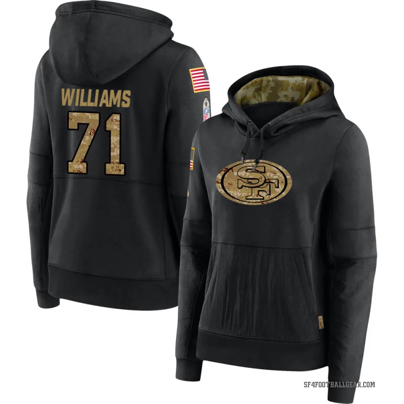 Trent Williams Women's Black San Francisco 49ers 2020 Salute to Service Sideline Performance Pullover Hoodie