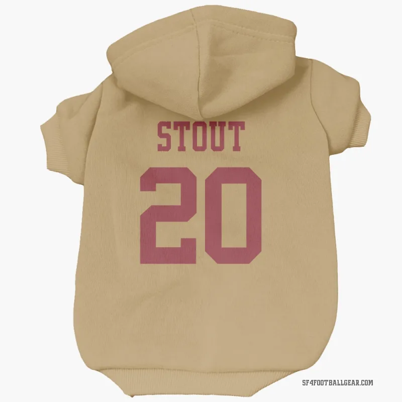 Upton Stout  Gold San Francisco 49ers  Cat & Dog Pet Hoodie
