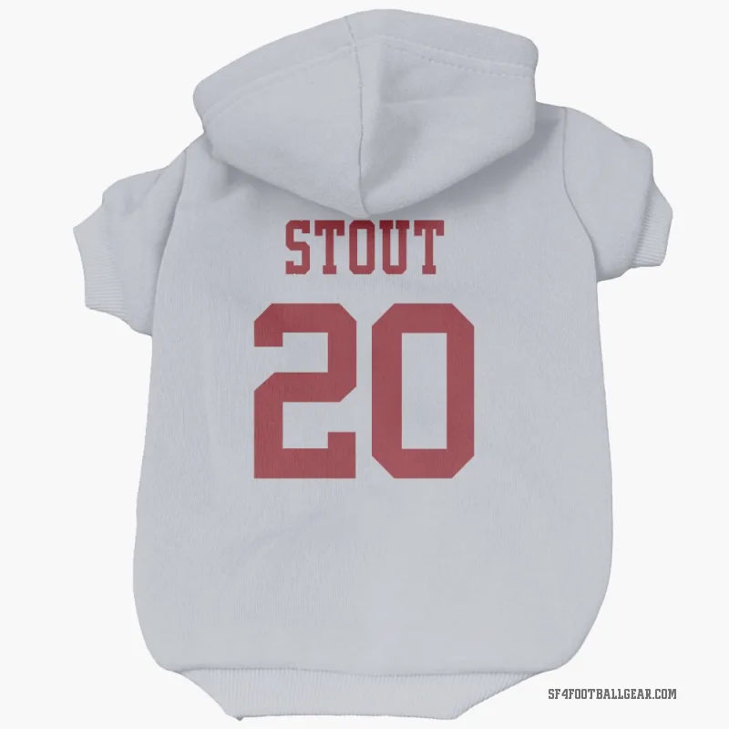 Upton Stout  White San Francisco 49ers  Cat & Dog Pet Hoodie