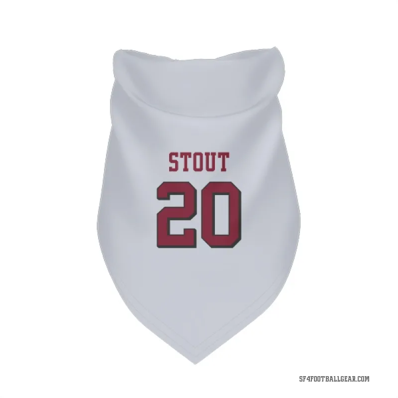 Upton Stout  White San Francisco 49ers  Rush Cat & Dog Pet Bandana