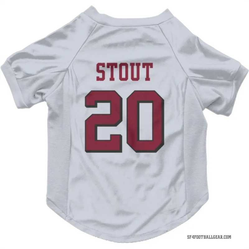 Upton Stout  White San Francisco 49ers  Rush Cat & Dog Pet Jersey