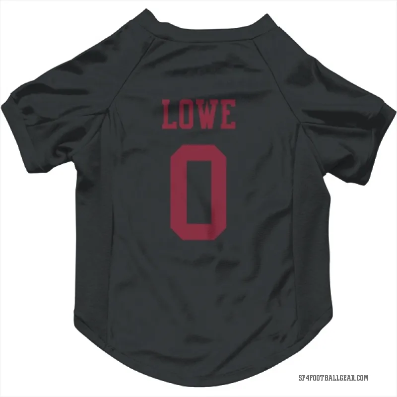 Vederian Lowe  Black San Francisco 49ers  Cat & Dog Pet Jersey