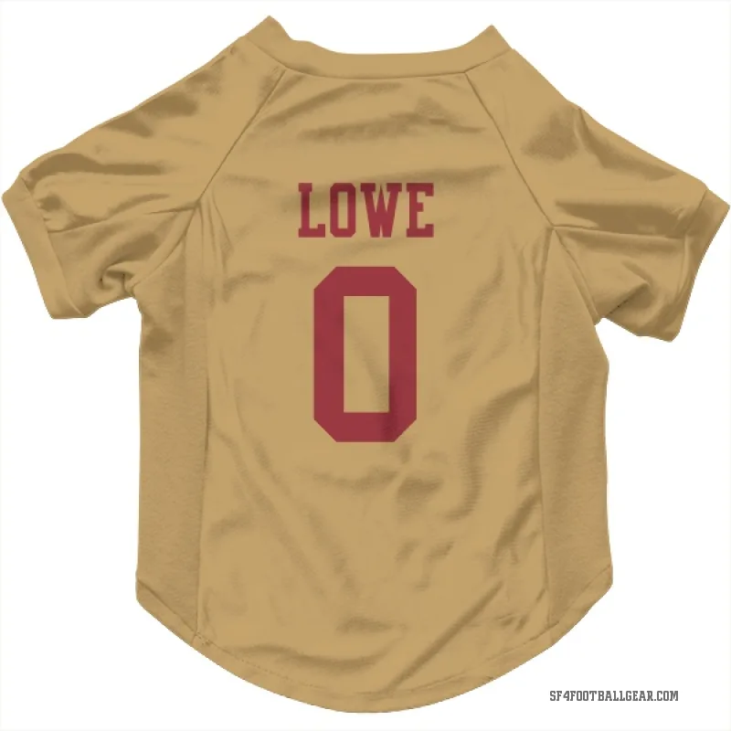 Vederian Lowe  Gold San Francisco 49ers  Cat & Dog Pet Jersey
