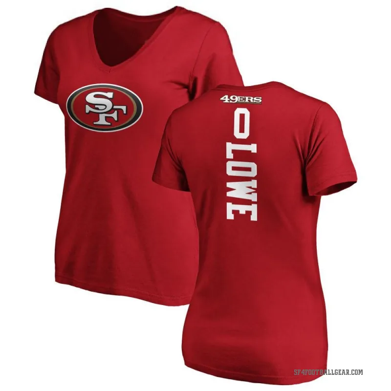 Vederian Lowe Women's Red San Francisco 49ers Backer Slim Fit T-Shirt -