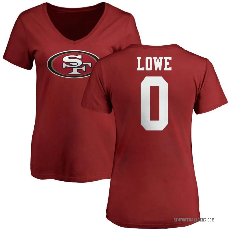 Vederian Lowe Women's Red San Francisco 49ers Logo Slim Fit T-Shirt -