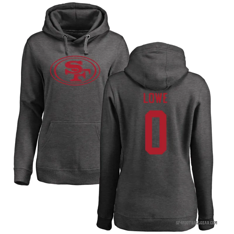 Vederian Lowe Women's San Francisco 49ers Pro Line by Branded Ash One Color Pullover Hoodie