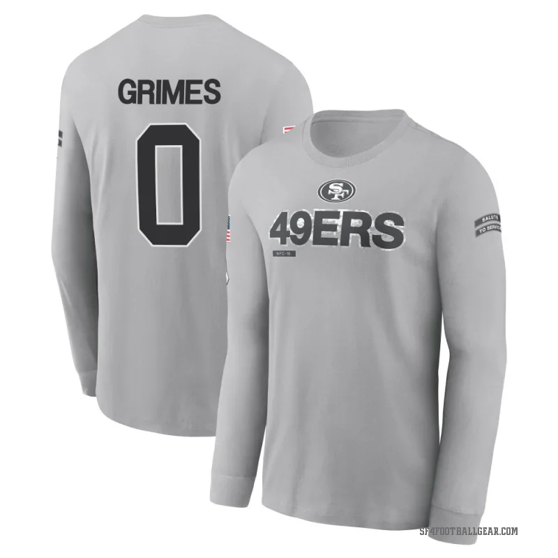Wesley Grimes Men's Gray San Francisco 49ers 2024 Salute to Service Long Sleeve T-Shirt