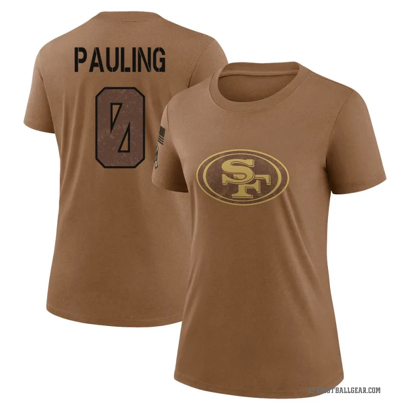 Will Pauling Women's Brown San Francisco 49ers 2023 Salute To Service Performance T-Shirt