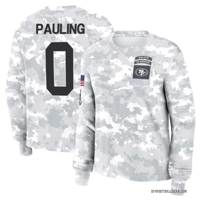 Will Pauling Women's Camo San Francisco 49ers Arctic 2024 Salute to Service Long Sleeve T-Shirt
