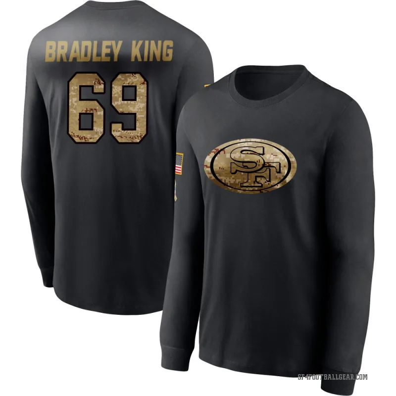 William Bradley-King Men's Black San Francisco 49ers 2020 Salute To Service Sideline Performance Long Sleeve T-Shirt