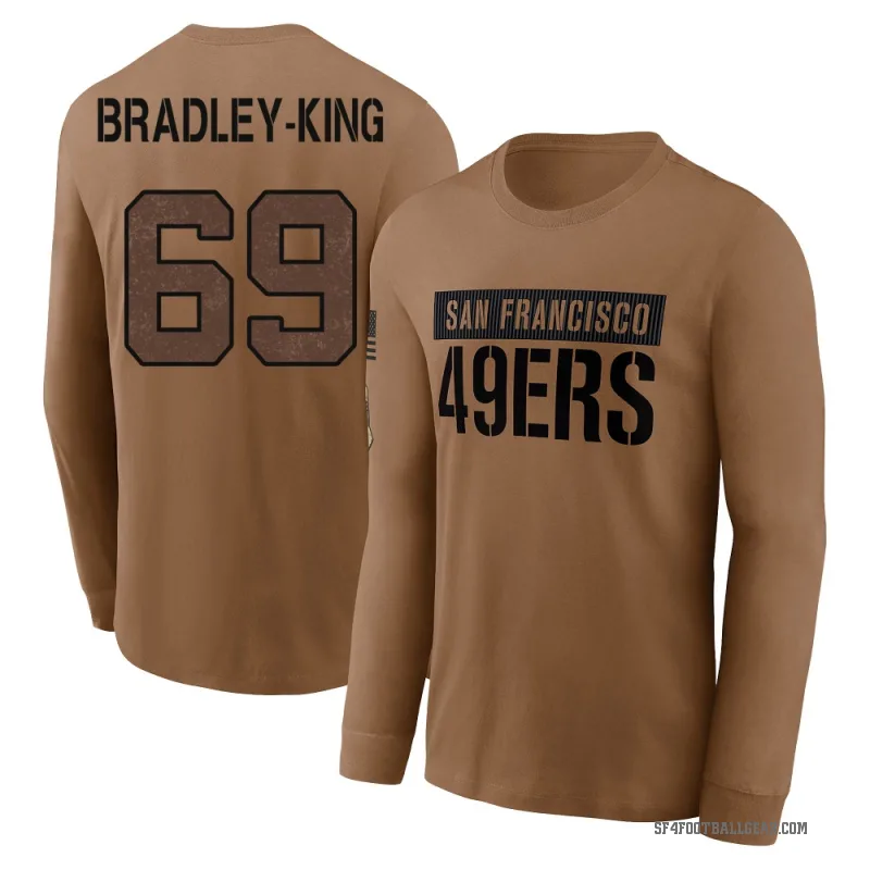 William Bradley-King Men's Brown San Francisco 49ers 2023 Salute To Service Long Sleeve T-Shirt