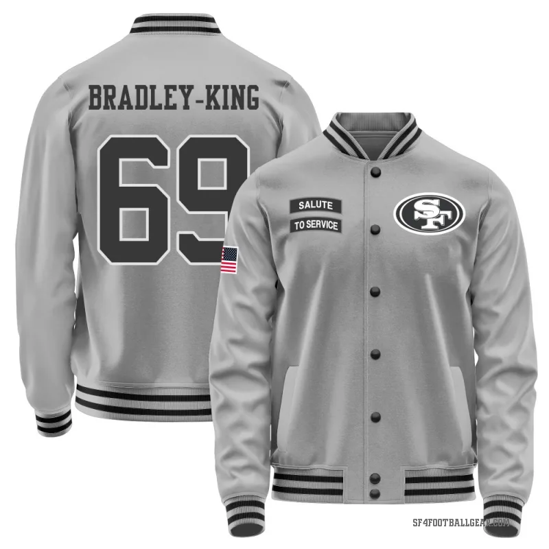William Bradley-King Men's Gray San Francisco 49ers Salute to Service Performance Jacket