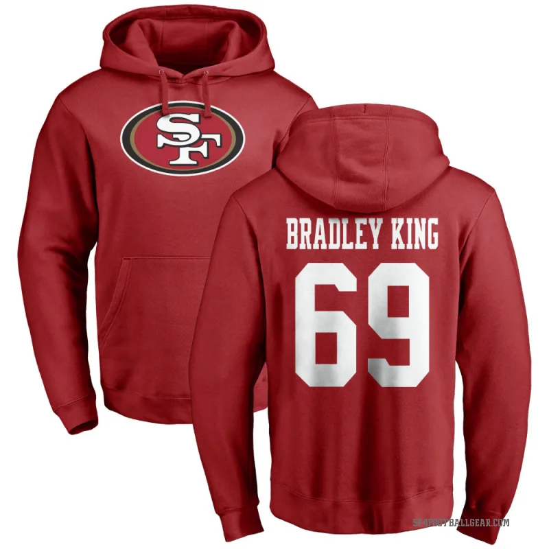 William Bradley-King Men's Red San Francisco 49ers Pro Line Logo Pullover Hoodie