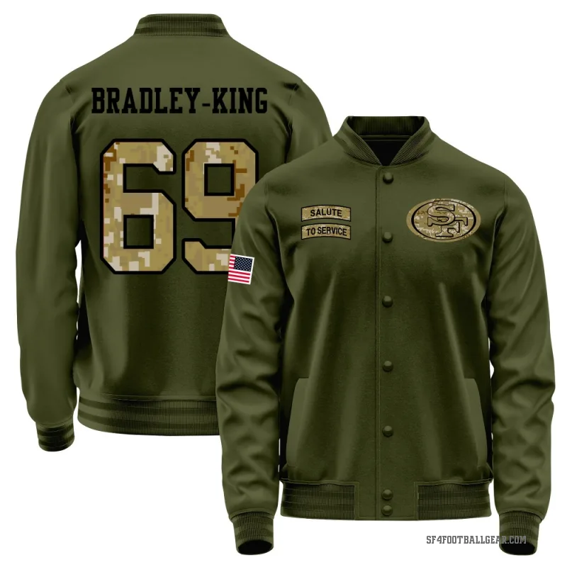 William Bradley-King Youth Olive San Francisco 49ers Salute to Service Sideline Performance Jacket