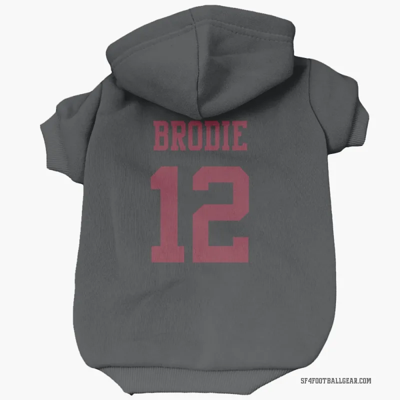 Wilson John Brodie  Black San Francisco 49ers  Cat & Dog Pet Hoodie