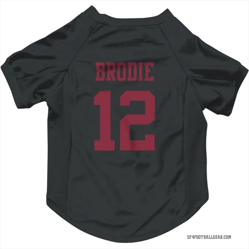Wilson John Brodie  Black San Francisco 49ers  Cat & Dog Pet Jersey