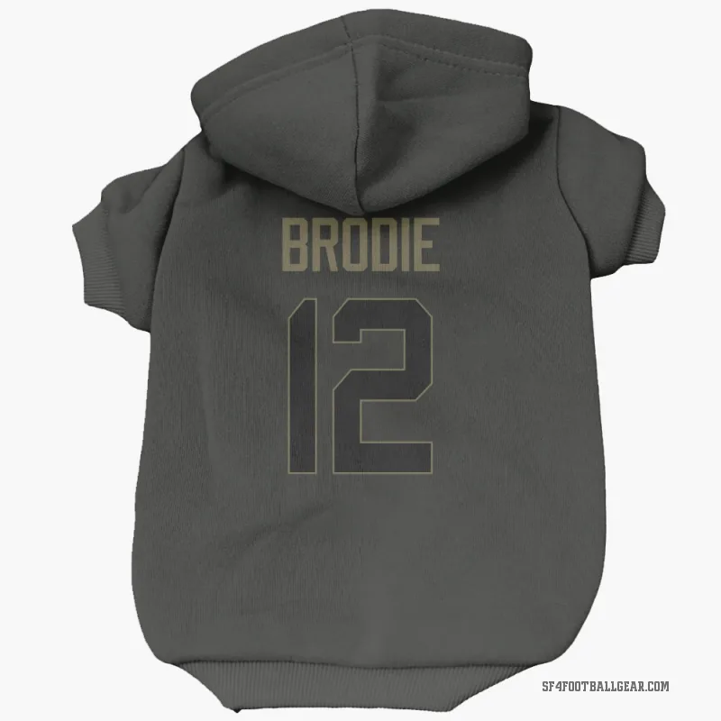 Wilson John Brodie  Black San Francisco 49ers  Service Cat & Dog Pet Hoodie