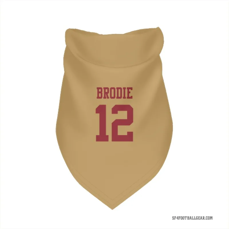 Wilson John Brodie  Gold San Francisco 49ers  Cat & Dog Pet Bandana