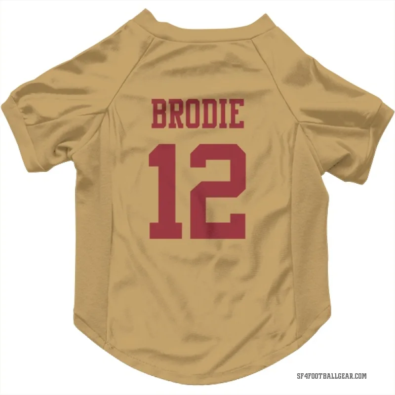 Wilson John Brodie  Gold San Francisco 49ers  Cat & Dog Pet Jersey