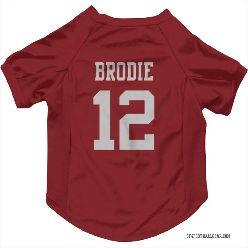 Wilson John Brodie  Scarlet San Francisco 49ers  Cat & Dog Pet Jersey