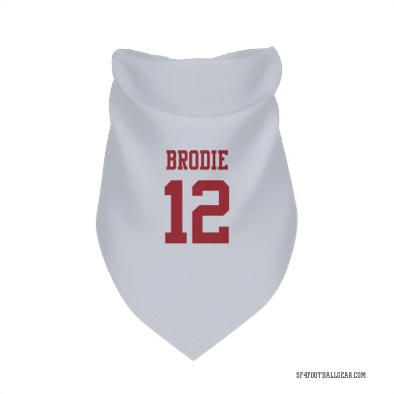 Wilson John Brodie  White San Francisco 49ers  Cat & Dog Pet Bandana
