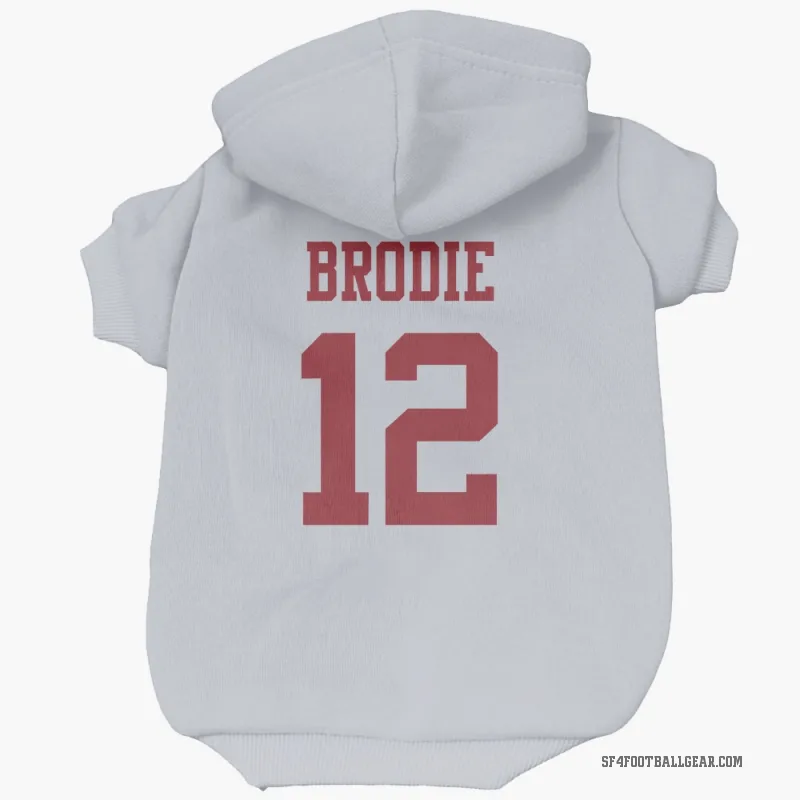 Wilson John Brodie  White San Francisco 49ers  Cat & Dog Pet Hoodie