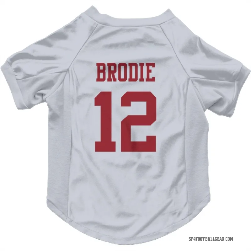 Wilson John Brodie  White San Francisco 49ers  Cat & Dog Pet Jersey