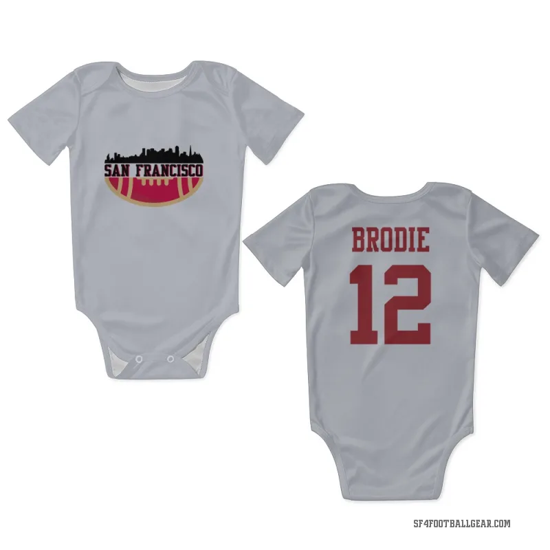 Wilson John Brodie  White San Francisco 49ers  Newborn & Infant Bodysuit