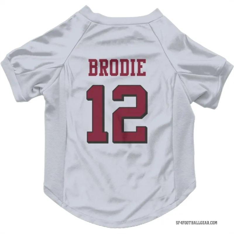 Wilson John Brodie  White San Francisco 49ers  Rush Cat & Dog Pet Jersey