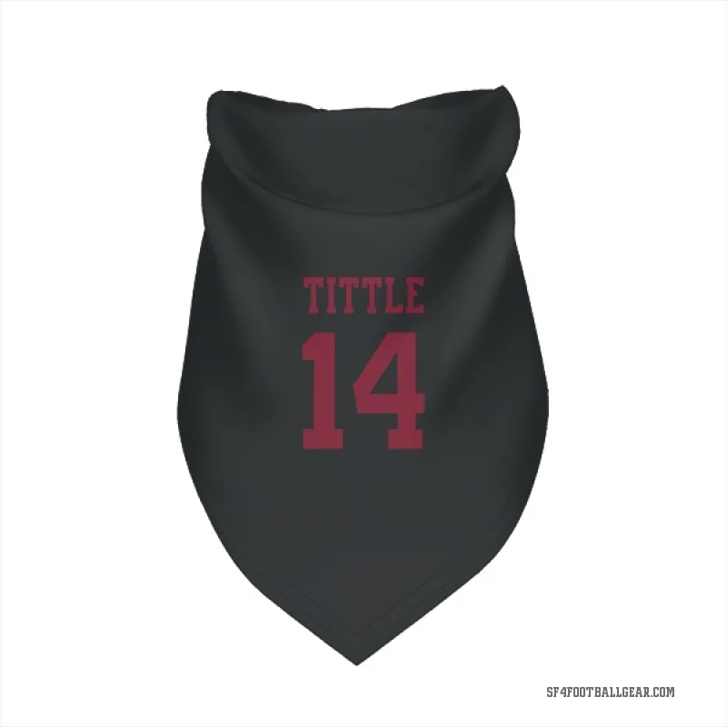 Y.A. Tittle  Black San Francisco 49ers  Cat & Dog Pet Bandana