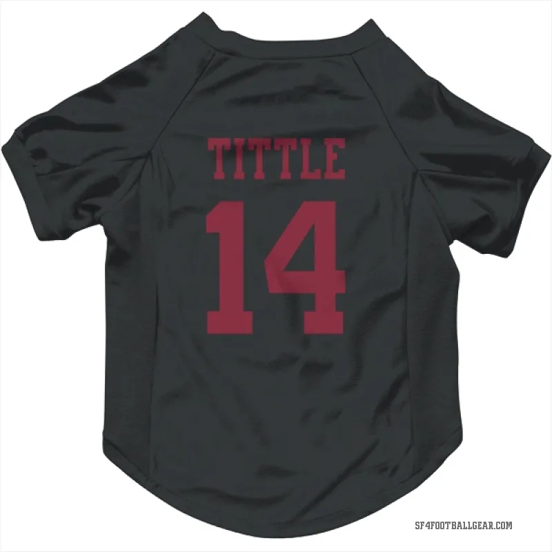 Y.A. Tittle  Black San Francisco 49ers  Cat & Dog Pet Jersey