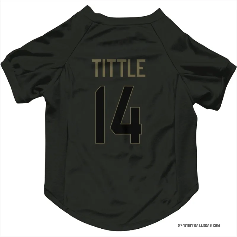 Y.A. Tittle  Black San Francisco 49ers  Service Cat & Dog Pet Jersey