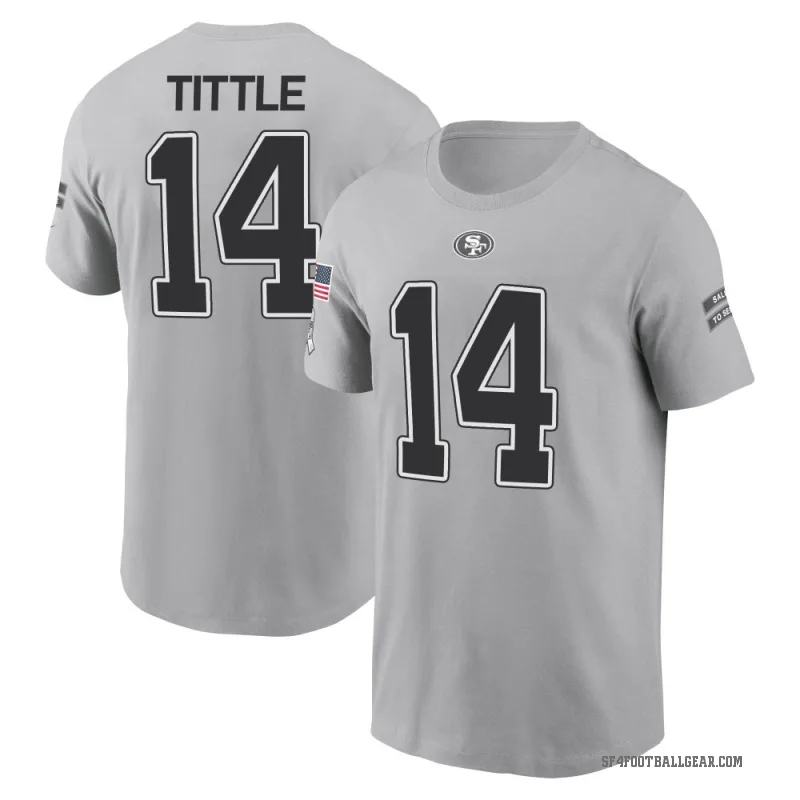 Y.A. Tittle Men's Gray San Francisco 49ers 2024 Salute to Service T-Shirt