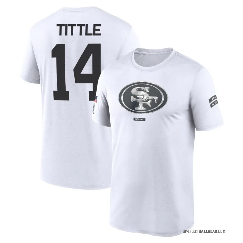 Y.A. Tittle Men's White San Francisco 49ers 2024 Salute to Service Performance T-Shirt