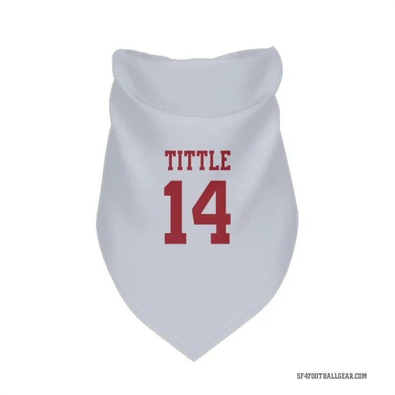 Y.A. Tittle  White San Francisco 49ers  Cat & Dog Pet Bandana