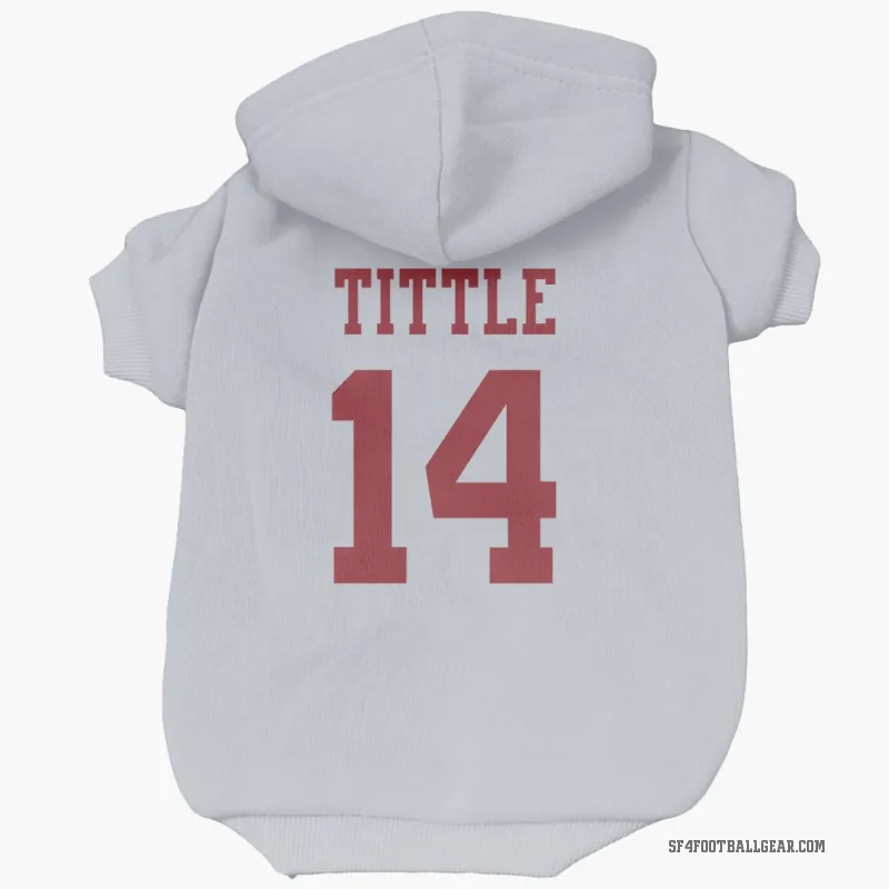 Y.A. Tittle  White San Francisco 49ers  Cat & Dog Pet Hoodie