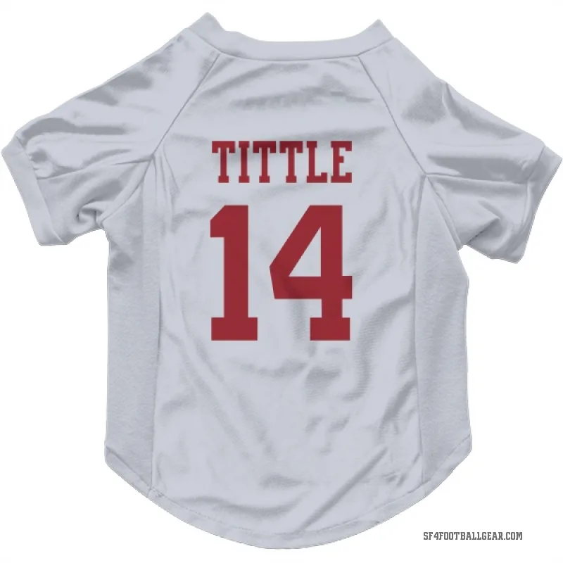 Y.A. Tittle  White San Francisco 49ers  Cat & Dog Pet Jersey