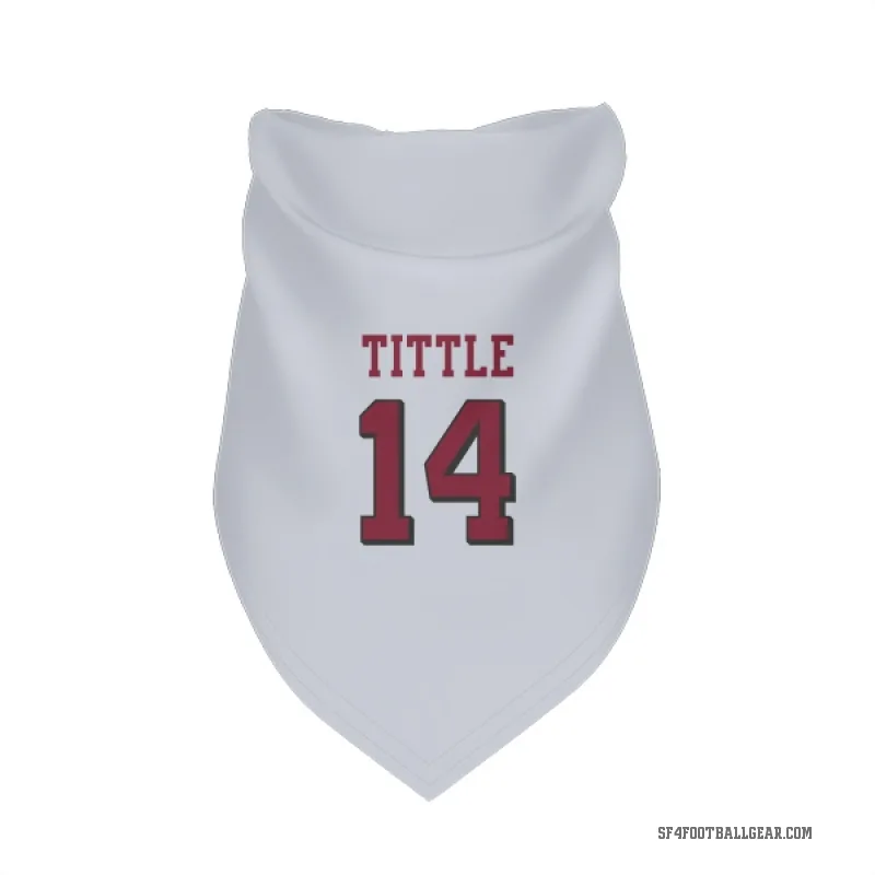 Y.A. Tittle  White San Francisco 49ers  Rush Cat & Dog Pet Bandana