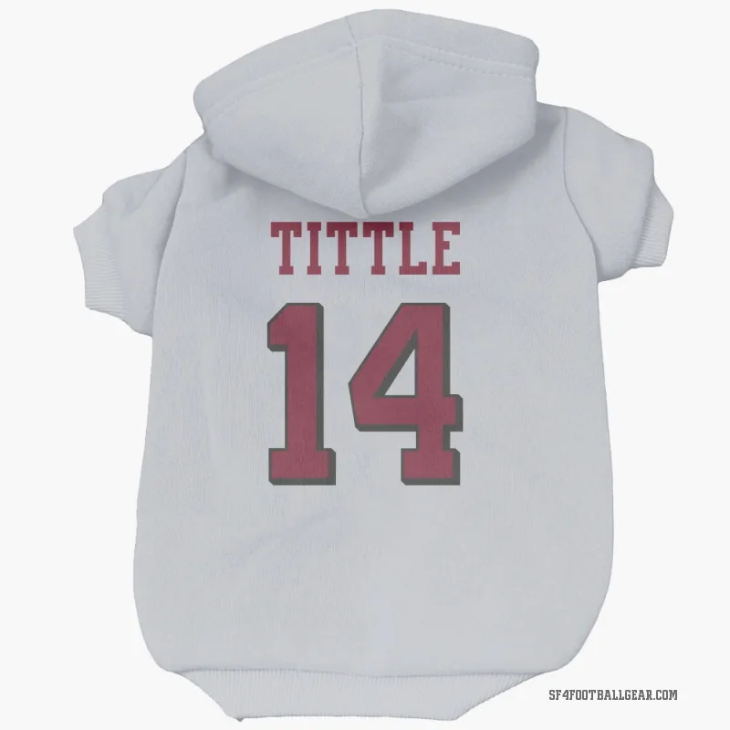 Y.A. Tittle  White San Francisco 49ers  Rush Cat & Dog Pet Hoodie