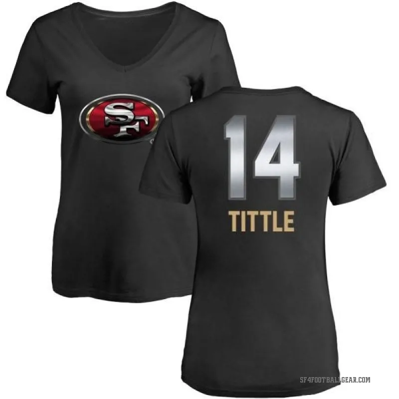 Y.A. Tittle Women's Black San Francisco 49ers Midnight Mascot T-Shirt -