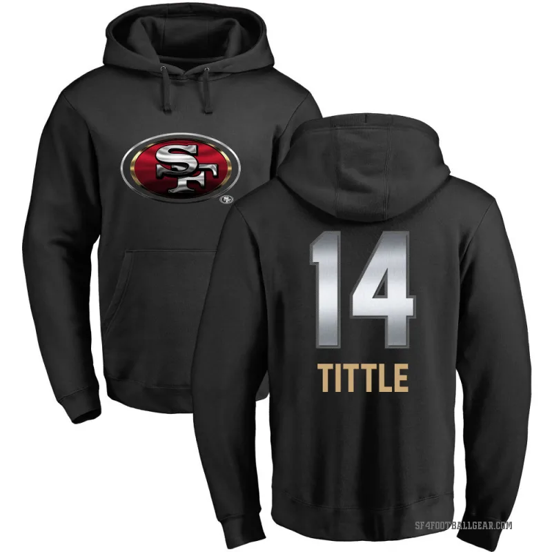 Y.A. Tittle Youth Black San Francisco 49ers Midnight Mascot Pullover Hoodie