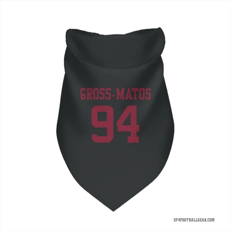 Yetur Gross-Matos  Black San Francisco 49ers  Cat & Dog Pet Bandana