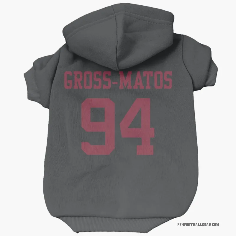 Yetur Gross-Matos  Black San Francisco 49ers  Cat & Dog Pet Hoodie