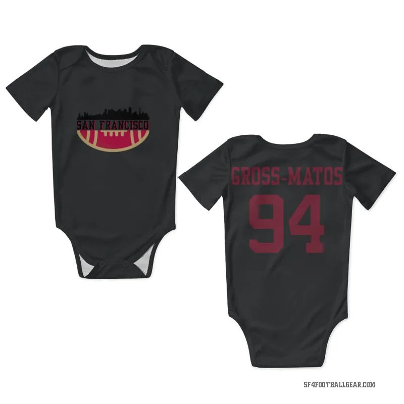 Yetur Gross-Matos  Black San Francisco 49ers  Newborn & Infant Bodysuit