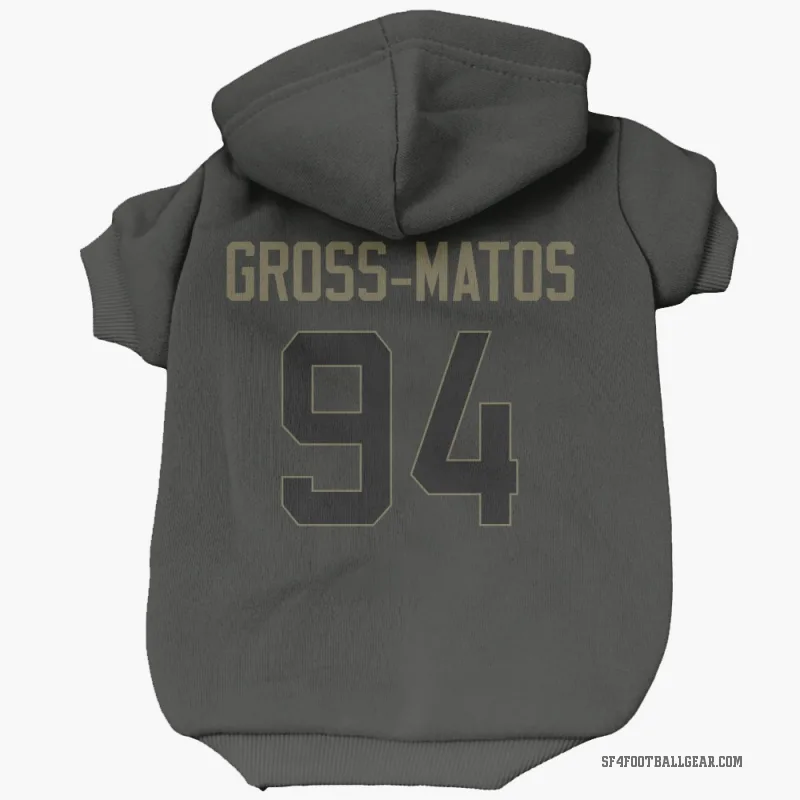 Yetur Gross-Matos  Black San Francisco 49ers  Service Cat & Dog Pet Hoodie