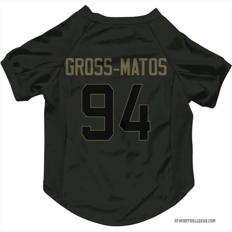 Yetur Gross-Matos  Black San Francisco 49ers  Service Cat & Dog Pet Jersey