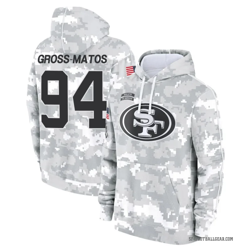 Yetur Gross-Matos Men's Camo San Francisco 49ers Arctic 2024 Salute to Service Club Fleece Pullover Hoodie